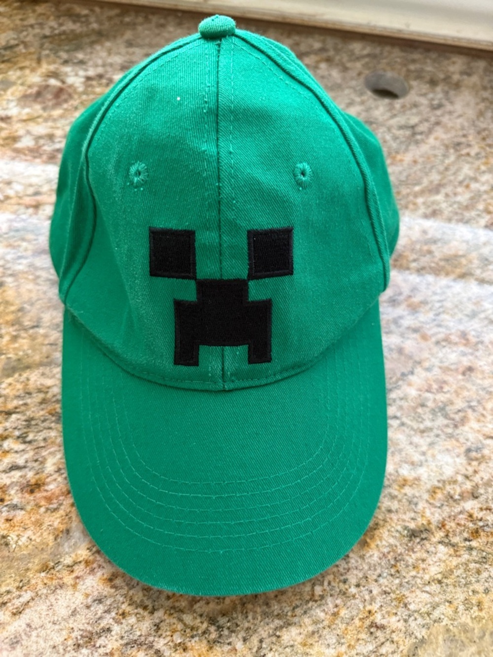 Minecraft creeper vintage jinx Green Baseball Cap with Black Pixel Face